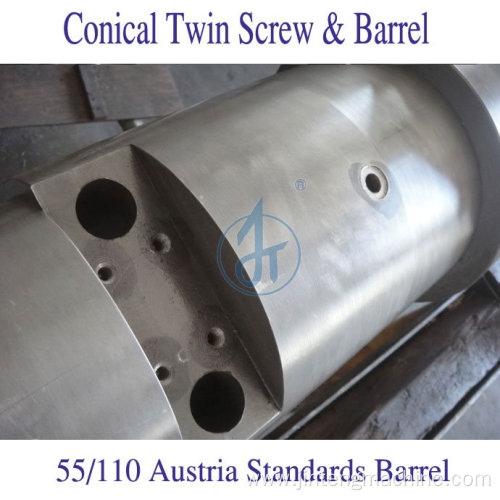 CMT58 twin conical cincinnati extrusion screw and barrel